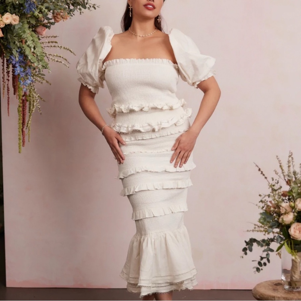 V. Chapman Leilani Top & Linnea Skirt Set size 4 small anthropology BHLDN - Picture 4 of 10